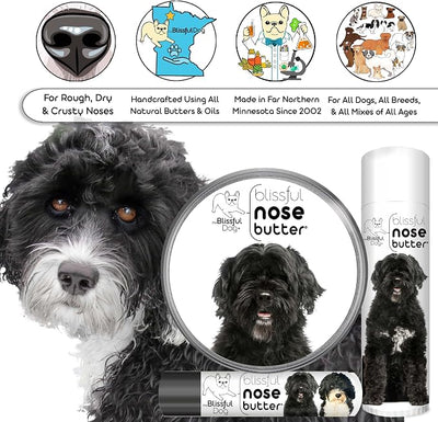 The Blissful Dog Portuguese Water Dog Unscented Nose Butter - Dog Nose Butter, 0.50 Ounce