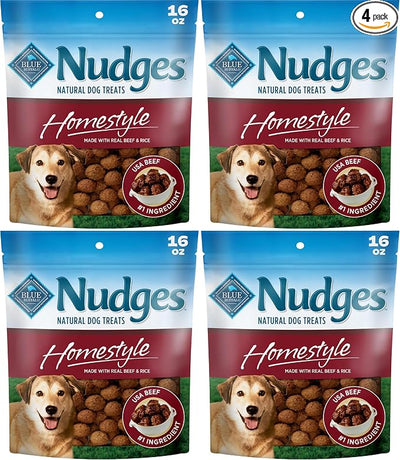 Blue Buffalo Nudges Homestyle Natural Beef and Rice Dog Treats (Pack of 4)
