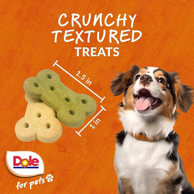 Dole for Pets Dog Biscuits Spinach and Pumpkin Flavor Vegan Crunchy Treats No Wheat Corn Soy No Artificial Additives Bite Size Training Snacks 7 OZ 6 Pack for All Breeds Daily Reward Routine