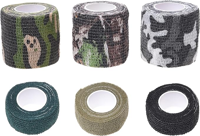 Self-Adhering Bandage - Injury Wrap Tape for Pets, Dogs, Cats, Horses - Pack of 6 - Dog Bandages for Legs - Prevent Licking - Does not Stick to Hair - Elastic, Water Repellent, Breathable