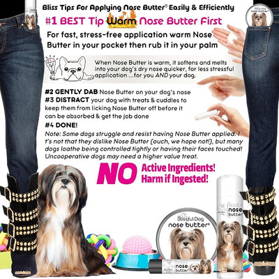 The Blissful Dog Lhasa Apso Unscented Nose Butter - Dog Nose Butter, 0.15 Ounce