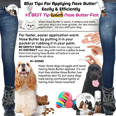 The Blissful Dog Cocker Spaniel Nose Butter, Versatile Dog Nose Balm for Dry Nose, Handcrafted Nose Moisturizer, Easy-to-Apply Dog Essentials, Unscented, 4 oz.