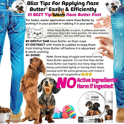 The Blissful Dog Dachshund Nose Butter for Dry, Cracked Skin, Lick-Safe Dog Nose Balm with Moisturizing Shea Butter, Almond, Olive, and Essential Oils, Pet Supplies, Uncented, 1 oz.