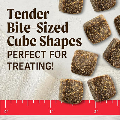 Healthy Bites Grain Free Dog Treats, Soft Treats with Bone Broth for Dogs, Beef and Bone Broth Recipe - 6 oz. Pouch