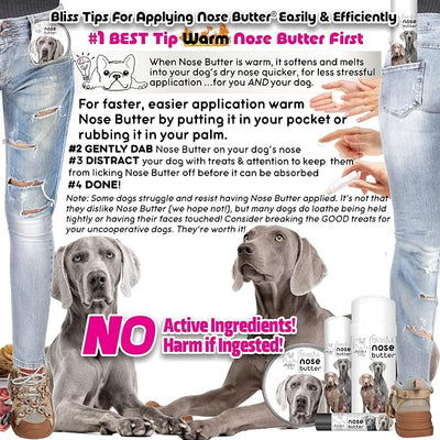 The Blissful Dog Weimaraner Unscented Nose Butter - Dog Nose Butter, 4 Ounce