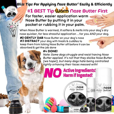 The Blissful Dog Every Dog Nose Butter, Versatile Dog Nose Balm for Dry Nose, Handcrafted Nose Moisturizer, Easy-to-Apply Dog Essentials, Unscented, 8 oz.