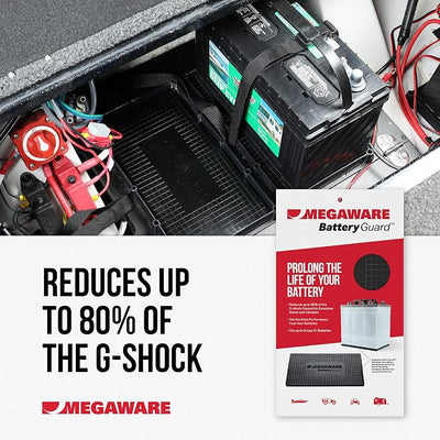 MEGAWARE KEELGUARD BatteryGuard Protector - Great for Boats, RVs, Semi Trucks, and Off-Road Vehicles - Shock and Vibration Absorber - Fits up to Group 31 Batteries (12.75 x 6.88 x 0.375 in) | Great for Boats, RVs, Semi Trucks, Off Road Vehicles, Fits u...