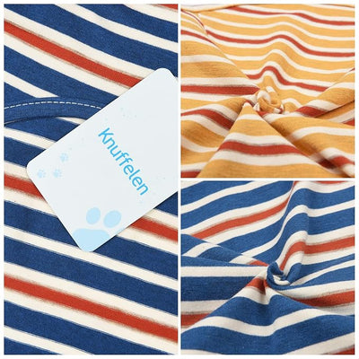 Dog Shirts Cotton Striped T-Shirt, Summer Pet Clothes for Small Dogs, 2-Pack Soft Puppy Apparel Cat Tee, Breathable Stretchy, Blue Yellow XXL