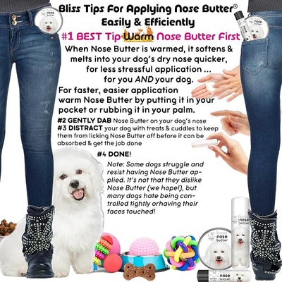 The Blissful Dog Bichon Frise Unscented Nose Butter, 2-Ounce