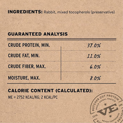 Vital Essentials Freeze Dried Dog Treats | Rabbit Bites, Single Protein | Premium Quality | Grain Free Training Treats for Dogs, 5 oz Bag