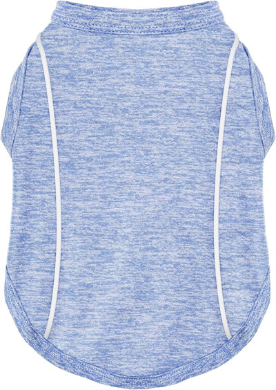 Stay Safe at Night: Stylish Reflective Strip Dog Shirt & Tank Top - Soft, Breathable Clothes with Sun Protection, Quick Dry, Stretchy, Lightweight for Small to Large Dogs Sea Blue M