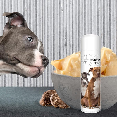 The Blissful Dog American Staffordshire Terrier Nose Butter, Versatile Dog Nose Balm for Dry Nose, Handcrafted Nose Moisturizer, Easy-to-Apply Dog Essentials, Unscented, 0.50 oz.