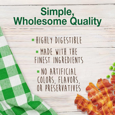 Nylabone Healthy Edibles Natural Dog Chews, Long Lasting Bones for Dogs, Bacon Flavor Dog Treats, Medium (7 Count)