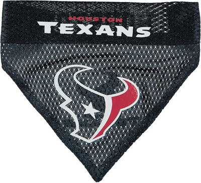 Pets First NFL DOG BANDANA - HOUSTON TEXANS REVERSIBLE PET BANDANA. 2 Sided Sports Bandana with a PREMIUM Embroidery TEAM LOGO, Small/Medium. - 2 Sizes & 32 NFL Teams available