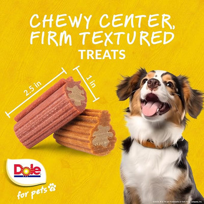 Dole for Pets Dog Chews Assorted Strawberry Pineapple Fruit-Flavored Treats Real Fruit Flavor No Artificial Colors Flavors Preservatives No Wheat Corn Soy 7.05 OZ