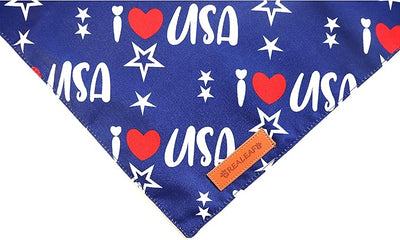 Realeaf 4th of July Dog Bandanas 2 Pack, Triangle Reversible American Flag Pet Patriotic Scarf for Boy and Girl, Premium Durable Fabric, USA Bandana for Large and Extra Large Dogs (X-Large)