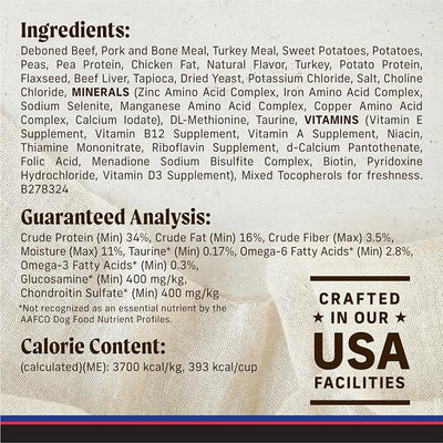 Merrick Backcountry Grain Free Dry Adult Dog Food, Kibble With Freeze Dried Raw Pieces, Hero’s Banquet Recipe - 20.0 lb. Bag