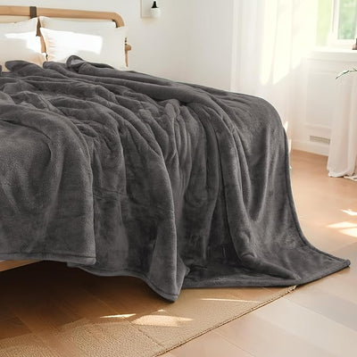 Eydna Electric Heated Blanket Queen Size 84"x90", Soft Plush Microplush for Bed, Dual Controllers & Heating Zones, 10 Hs Auto Off & 4 Heating Levels, Machine Washable, Gifts for Womens-Light Gray