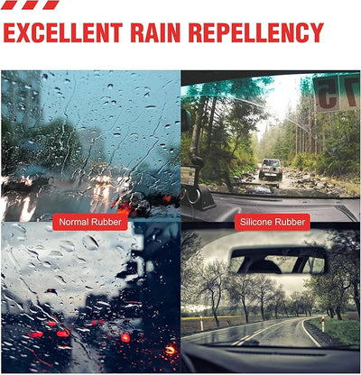 26"+18"+11" Silicone Windshield Wiper Blades Replacement for VW GOLF E-GOLF GTI 2021 2020 2019 2018 2017 2016 2015-26"/18" Front Wiper Wlades with 11 inch Rear Wiper Blade Set（Pack of 3) Top Lock