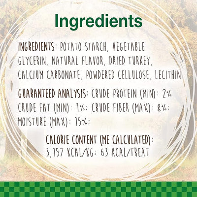 Nylabone Healthy Edibles Wild Natural Long-Lasting Turkey Flavor Bone Chew Treats for Dogs, Small/Regular, 4 Count (Pack of 2)