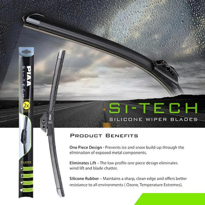 PIAA 97035 14 inch Silicone Wiper Blade Si-Tech (350mm) Premium All-Season OEM Automotive Replacement Windshield Wiper Blades (Pack of 1)