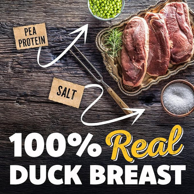 Savory Prime Duck Jerky Dog Treats, Made with 100% Real Duck Breast, Farm Raised, Healthy, Easily Digestible, High Protein, Satisfies Dog's Urge to Chew, 1 Pound (Pack of 1)